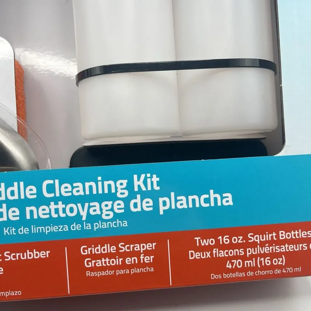 LoCo Cookers Griddle Cleaning Kit, Griddle & Grill Scrubber, Scraper, 2 bottles